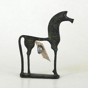 Bronze ancient greek horse with base - hand made