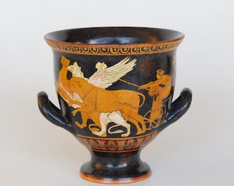コリント式陶器のアンフォラ - 古代ギリシャ陶器のレプリカ、手描き