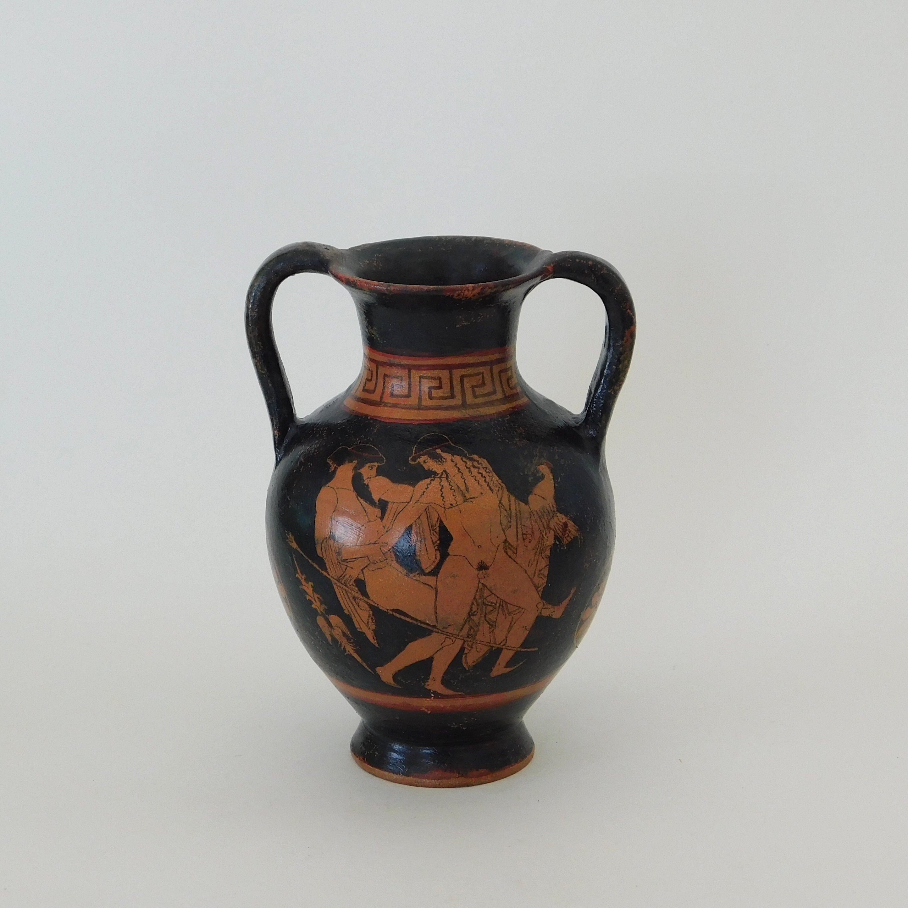 Red figure Amphora, Zeus with Ganymedes / Aphrodite with Erotes, hand painted greek vase, museum copy