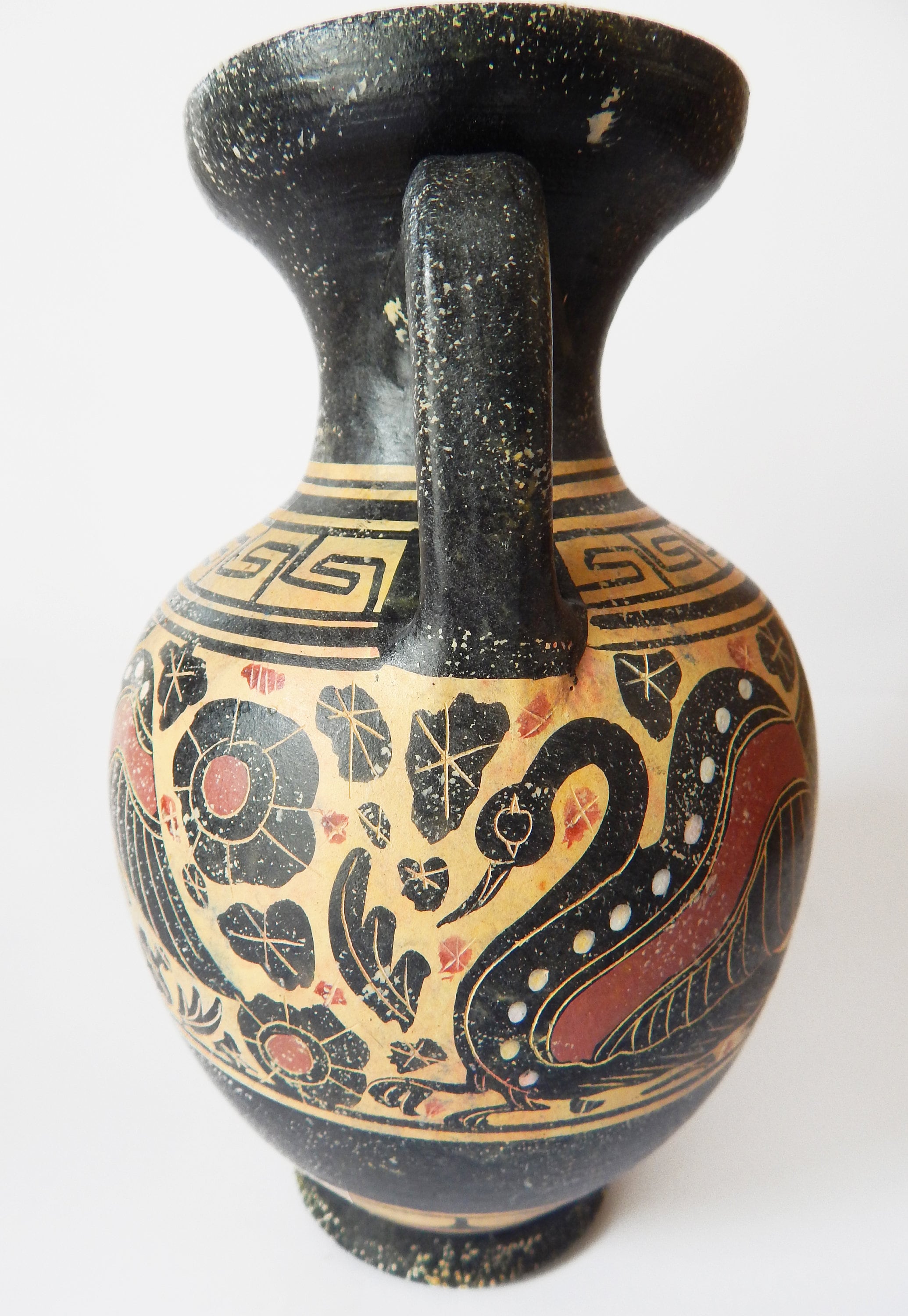 Sale⭐︎古代ギリシャアンフォラ模倣　レッドクレイ陶器 コリント式陶器のアンフォラ - 古代ギリシャ陶器のレプリカ、手描き