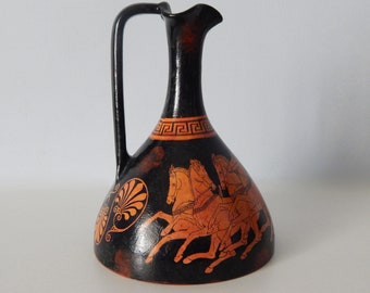 Red figure ceramic Oinochoe - Aphrodite - hand painted greek vase - museum copy