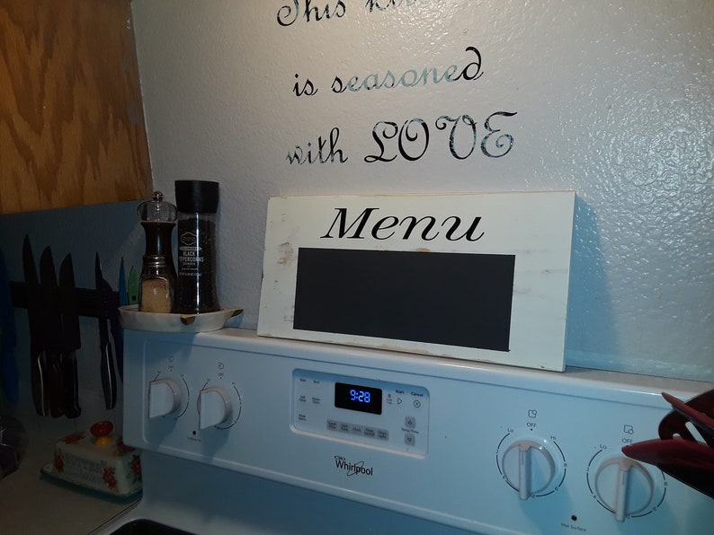 Chalkboard Menu Kitchen Menu Board Rustic Kitchen Decor Etsy