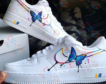 Paited Shoes, Custom Air Force 1 Baby Butterfly, Mother's Day Gift For Women