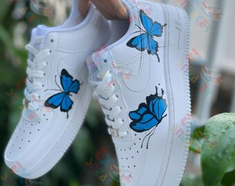 Custom Shoes, Custom Air Force 1 Butterfly, Father's Day Gift For Women