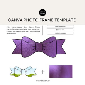 Canva Photo Frame Template, Bows Photo Frames Canva Templates, Add Your ...