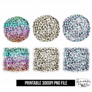 Leopard Print Sublimation Background PNG, Animal Print Backsplash Bundle, Distressed Patches Sublimation, Digital Download, Printable DTG