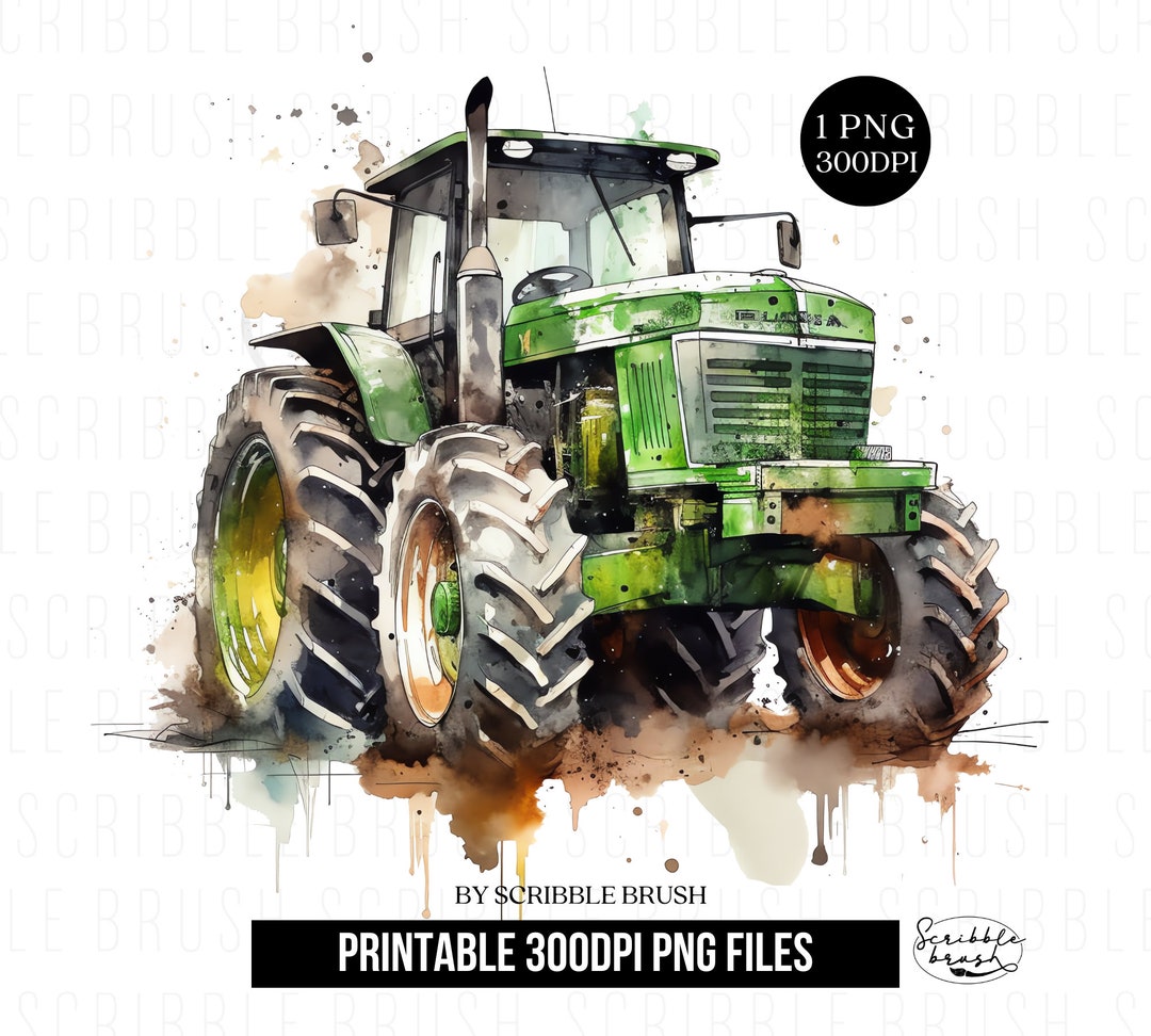 watercolor farm tractor 16537781 PNG