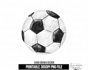 Watercolor Soccer Ball PNG: Sport Sublimation Design (Digital Download)