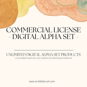 Commercial License: Digital Alpha Set for Resale