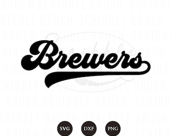 Brauer SVG, Brauer Baseball SVG, Brauer Retro-Shirt Png, Brauer Jersey SVG-Dateien für Cricut, Silhouette, Brother, Gravur dxf-Dateien