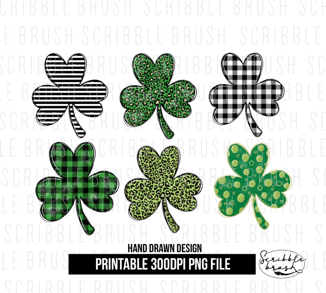 St Patricks Day Shamrock Sublimation PNG Design Bundle Clover - Etsy