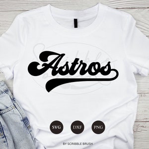 Astros Svg, Astros Baseball Svg, Astros Retro Shirt Png, Astros Jersey Svg-bestanden voor Cricut, silhouet, broer, gravure dxf-bestanden