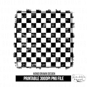 Checkered Sublimation PNG: Retro Grunge Backsplash (Digital Download)