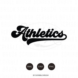 Atletiek SVG, atletiek honkbal SVG, retro atletiek shirt png, atletiek jersey SVG-bestanden voor de Cricut, silhouet, SVG-bestand, sublimatie