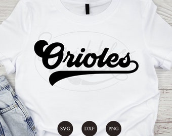 Orioles svg, Orioles Baseball svg, Orioles Retro-Shirt Png, Orioles Trikot-Svg-Dateien für Cricut, Silhouette, Brother, Gravur dxf-Dateien