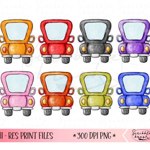 Colourful Vintage back of truck sublimation PNG designs, old truck printable PNG