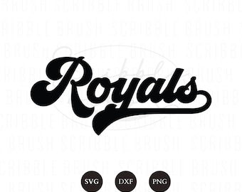 Royals svg, Royals Baseball svg, Royals Retro-Shirt Png, Royals Jersey svg-Dateien für Cricut, Silhouette, Brother, dxf gravieren von Dateien