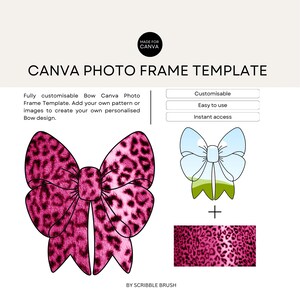 Canva Photo Frame Template, Bows Photo Frames Canva Templates, Add Your ...