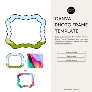 Editable Photo Fill Alphabet Canva Frame Template (PDF)