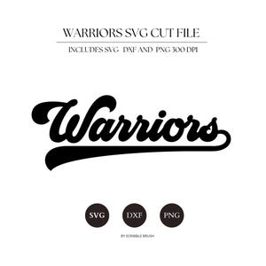 Warriors Svg, Warriors Baseball Svg, Warriors chemise rétro Png, fichiers Warriors Jersey Svg pour Cricut, Silhouette, frère, fichier dxf de gravure