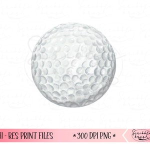 Watercolour golf ball sublimation PNG design for sublimation, Golf Ball PNG Clipart