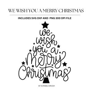 Te deseamos una feliz Navidad Archivos de corte SVG, Adornos de árbol de Navidad hechos a mano por sublimación, Tarjeta de felicitación PNG, Etiqueta de regalo imprimible SVG