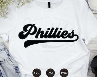 Phillies svg, Phillies Baseball svg, Retro Phillies Shirt, Hoody Png, Phillies Jersey-Dateien für Cricut, Silhouette, Brother, digitaler Download