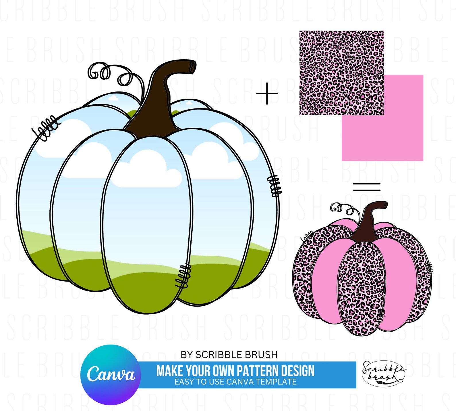 Canva Photo Frame Template, Pumpkin Photo Frame Canva Template, Add ...