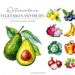 Obst und Gemüse Clipart PNG Bundle, druckbares Gemüse PNG, Obst Clip Art, Mahlzeit Menü, Rezepte Clipart, Gehöft, Lebensmittelmarkt PNG