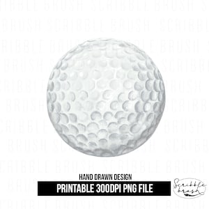 Watercolour golf ball sublimation PNG design for sublimation, Golf Ball PNG Clipart, Printable DTG, HTV design