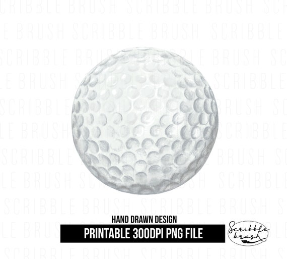 Watercolor Golf Ball PNG: Sport Sublimation Design (Digital Download)