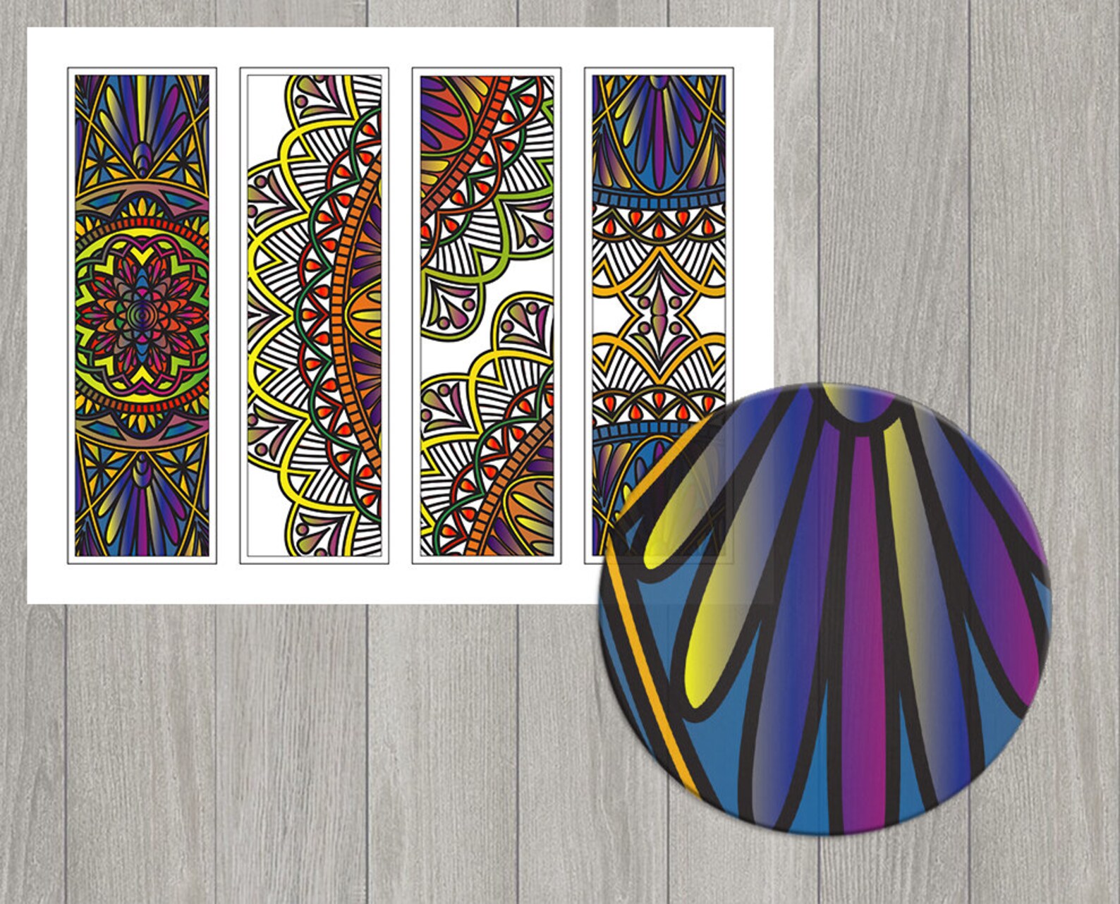 mandala bookmarks to print printable bookmarks set of 4