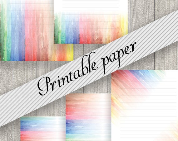 printable stationery Journal pages digital scrapbooking planner inserts Letter writing set Pastel digital paper