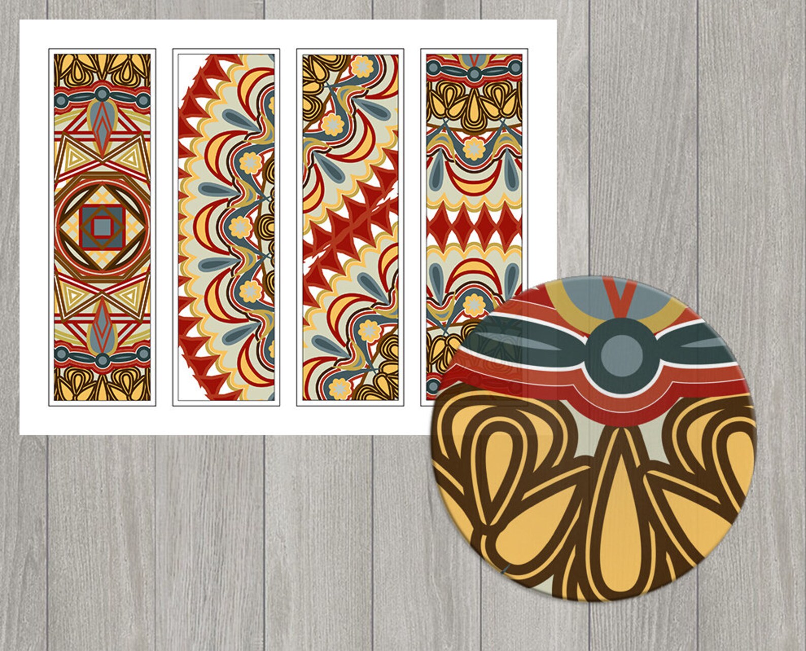 mandala bookmarks to print printable bookmarks set of 4