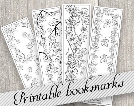 printable nature coloring bookmarks adult coloring page
