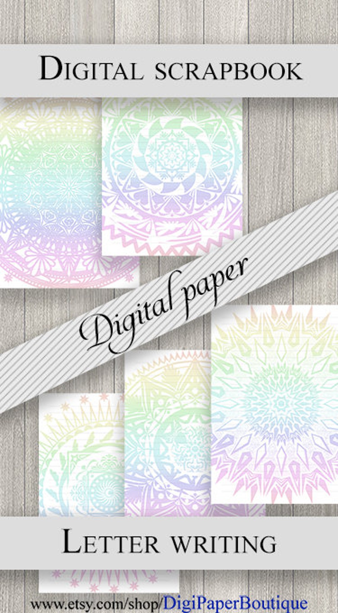 Digital lined paper. Pen Pal / Love letter. Writing journal | Etsy