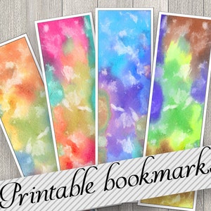 watercolor bookmarks for books librarian gift diy printable etsy hong kong