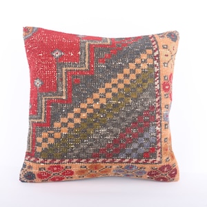 18x18 Kilim Pillow, Handwoven Kilim Lumbar, Turkey Pillow, Accent Pillow, Bohemian Kilim Pillow, Couch Throw Pillow, Cushion Cover