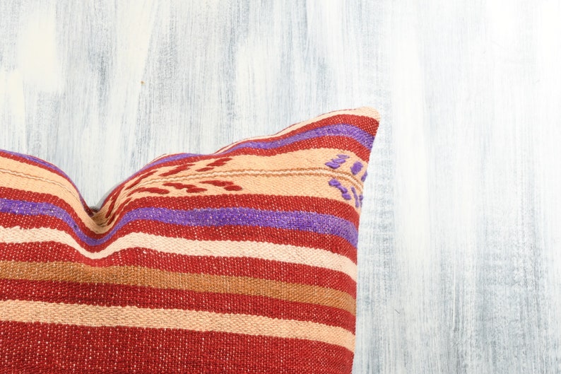 Decorative Throw Pillow Floor Cushion Cover 24x24 Turkish Pillow Cover Boho Carpet Pillow Couch Aztec Pillow Bohemian Kilim Pillow