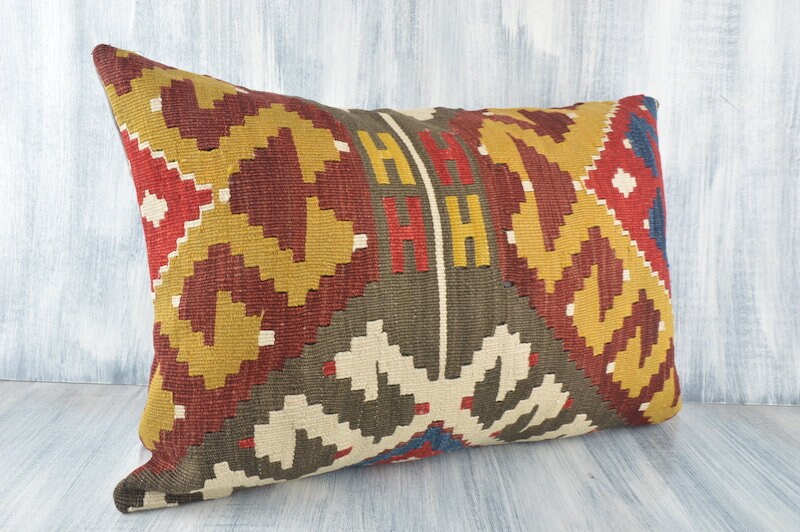 16x24 Pillow Cover Turkish Kilim Pillow Home Decor Bohemian | Etsy