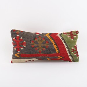Ethnic Kilim Pillow, 8x16 Pillow Case, Turkish Kilim Pillow, Decorative Throw Pillow, Home Decor, Boho Pillow, Cushion Cover, Sofa Pillow