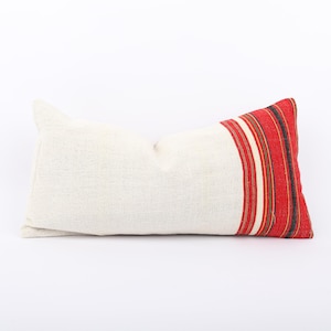 Bohemian Carpet Pillow, 8x16 Pillow Cover, Handwoven Carpet Pillow, Turkish Kilim Pillow, Tribal Pillow Sham, Couch Pillow Covers, Kilim Rug