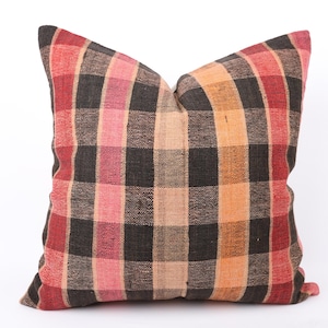 Kilim Pillow, 24x24 Turkish Kilim Pillow, Vintage Kilim Pillow, Home Decor, Turkey Pillow, Floor Cushion Cover, Couch Tribal Pillow