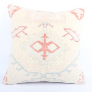 Kilim Pillow, Kilim Pillow, 24x24 Kilim Pillow, Turkish Kilim Pillow, Natural Kilim Pillow, Handwoven Kilim Pillow,