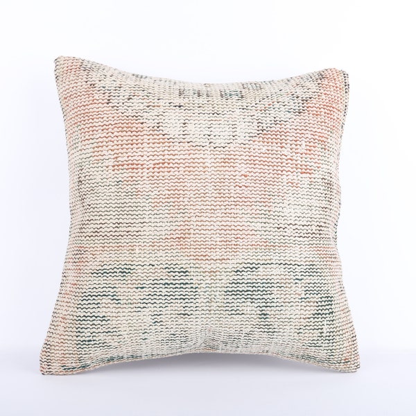 20x20 Turkish Kilim Pillow, Vintage Kilim Pillow, Decorative Throw Pillow, Boho Pillow, Kilim Cushion Cover, Turkey Pillow, Couch Pillow