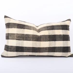 Ethnic Kilim Pillow, 12x20 Turkish Kilim Pillow, Bohemian Sham Cover, Handwoven Carpet Pillow, Couch Throw Pillow, Kilim Cushion Cover