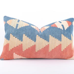 Home Decor, 12x20 Pillow Cover, Handwoven Carpet Pillow, Bohemian Kilim Pillow, Boho Carpet Pillow, Sofa Throw Pillow, Kilim Cushion Cover