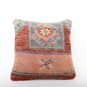 18x18 Turkish Kilim Pillow, Decorative Throw Pillow, Bohemian Carpet Pillow, Tribal Sofa Pillow, Home Decor, Turkey Pillow, Cushion Cover