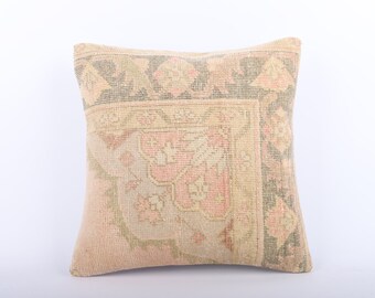 ヴィンテージトルコキリム枕カバー：ボヘミアン織りウールランバー