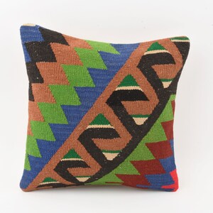 Anatolian Turkish Kilim Pillow, Bohemian Kilim Pillow, Decorative Throw Pillow, Home Decor, Ethnic Kilim Pillow, Turkey Pillow, Sofa Pillow